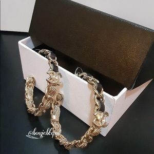 New Chanel Twisted Chain Hoops
